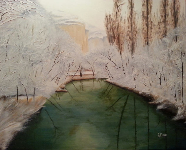 Una tarde de invierno Oil Canvas Landscaping