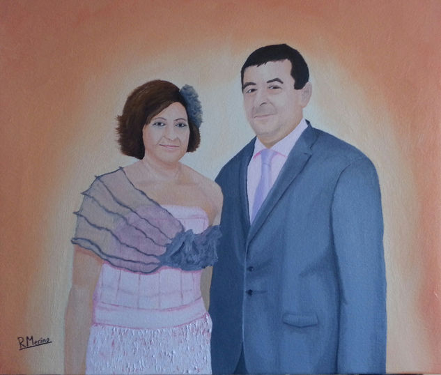 matrimonio Oil Canvas Portrait