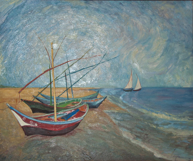 Réplica de Van Gogh Óleo Lienzo Marina