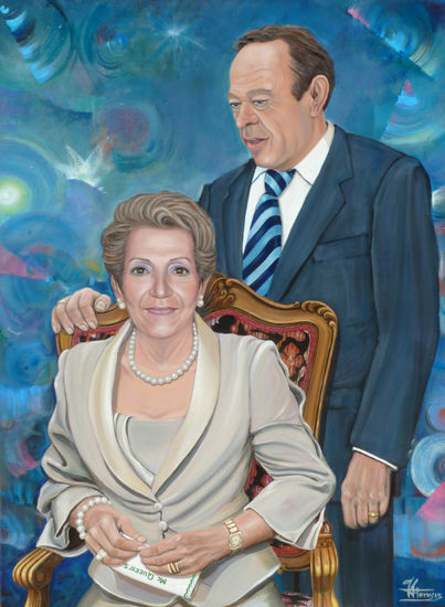 Nena & Pepe Óleo Lienzo Retrato