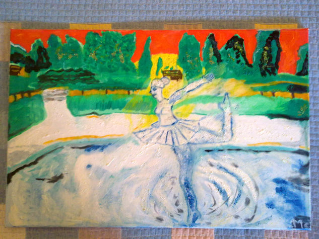 Bailarina Mixed media Canvas Figure Painting