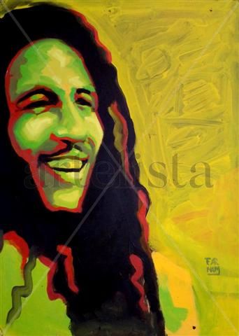 Matisse conoce a Bob Marley Óleo Tabla Retrato