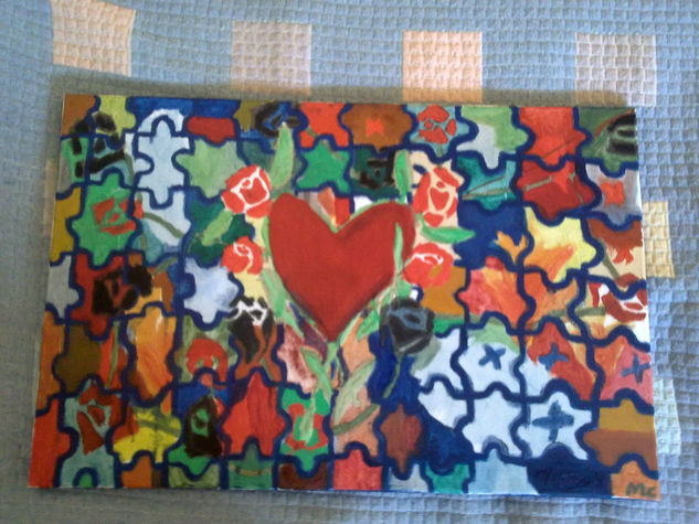 Puzzle de Amor Mixed media Canvas Others