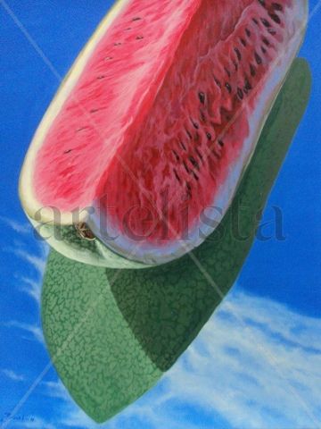 Melon. de la serie Contigo en la distancia. Acrylic Canvas Figure Painting