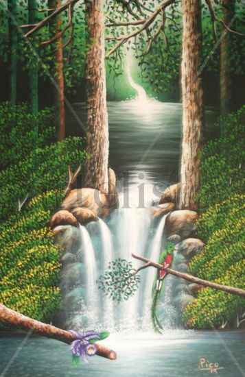 CATARATA DEL SALTO DE LA NOVIA, Acrylic Canvas Landscaping