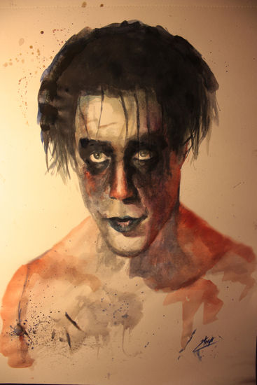 Till Lindemann Acuarela Papel Retrato