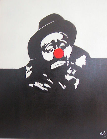 Payaso Acrylic Canvas Portrait