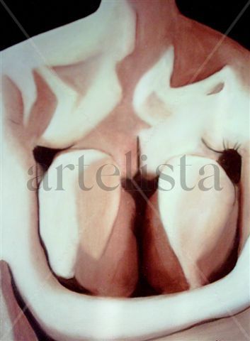 paisaje anatomico nº 8 Oil Textile Nude Paintings