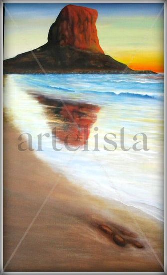 Peñon de Ifach Mixed media Canvas Landscaping