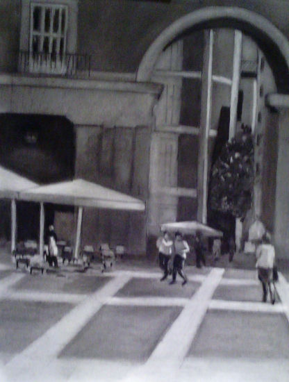 Plaza Mayor de Madrid Charcoal