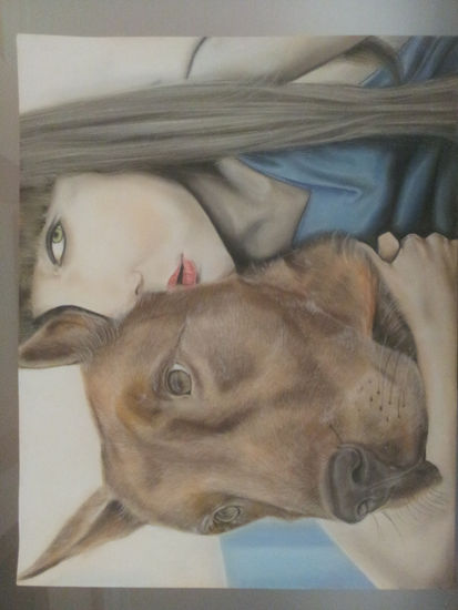 LAU Y NOA Pastel Paper Portrait