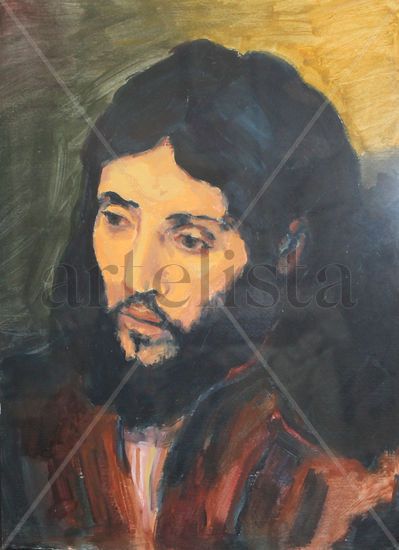 Cabeza de Jesús Oil Canvas Portrait