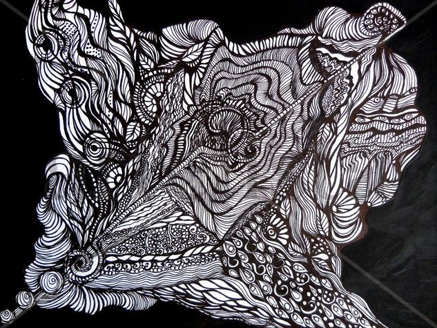 Dibujo Zentangle Secreto Tinta