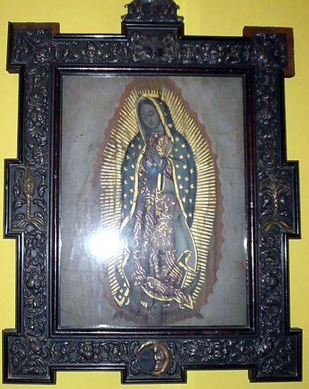 La virgen Guadalupe Óleo Lienzo Paisaje