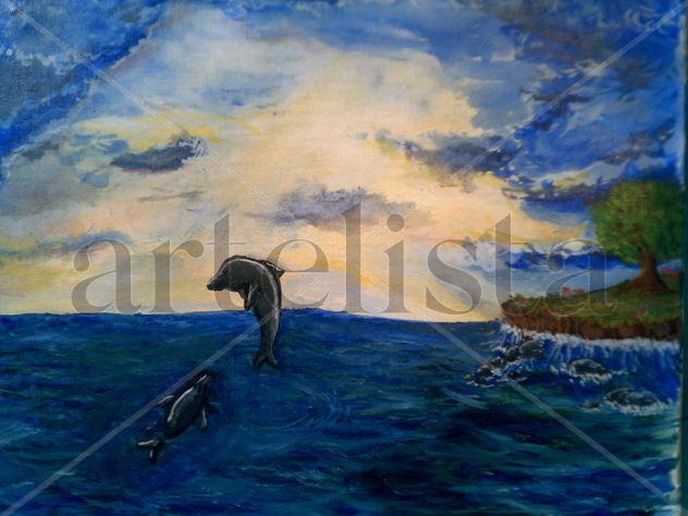Delfines al ocaso