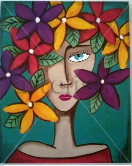 BELLA ZAMORA Acrylic Canvas Figure Painting