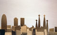 skyline barcelona cartón