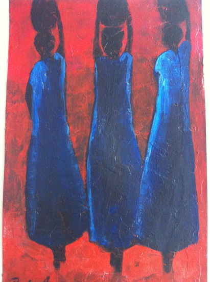 en camino Acrylic Paper Figure Painting