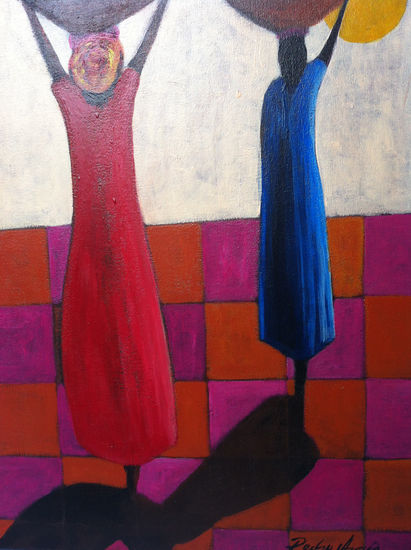 vamos Acrylic Canvas Figure Painting