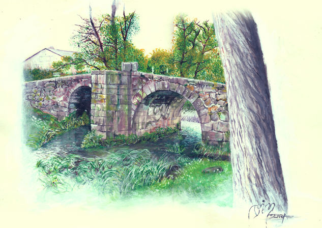 Ponte dos Brozos Acrylic Paper Landscaping