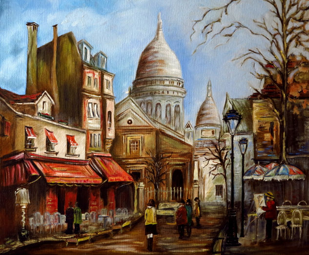 MONTMARTRE Oil Panel Landscaping