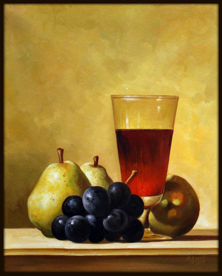 Copa con frutas Oil Canvas Still Life Paintings