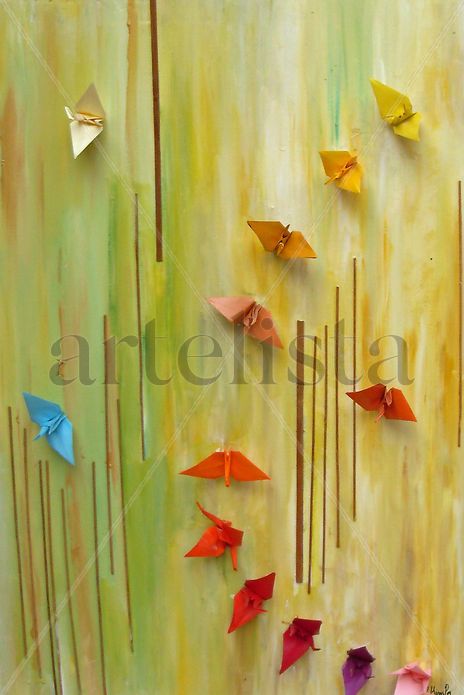 Origamis in Yellow