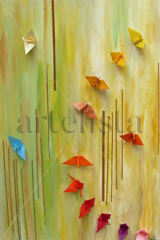 Origamis in Yellow