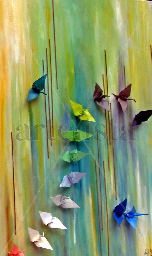Origamis in Blue