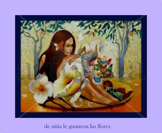 la niña de la flor pansy