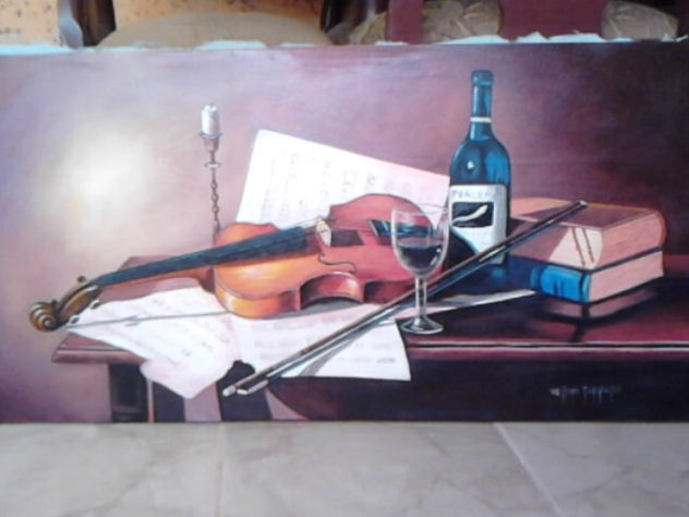 violin con vino