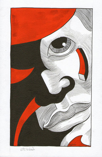 Saban pinturas - Saban arte - Guatemala Ink Paper Figure Painting