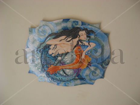 Mermaid and fish