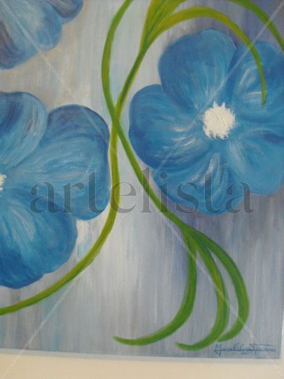 FLORES LIBRES Acrylic Canvas Floral Painting