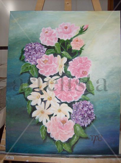 Ramillete. Oil Canvas Floral Painting