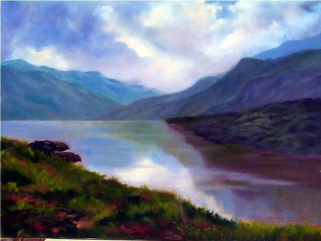 Lago Bluemontaun Oil Canvas Landscaping