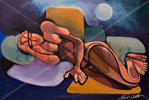 Daydreaming Acrylic Canvas Figure Painting