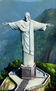 Vista aérea do Cristo Redentor no Rio de Janeiro