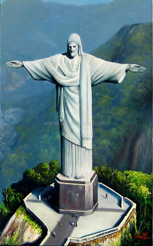 Vista aérea do Cristo Redentor no Rio de Janeiro