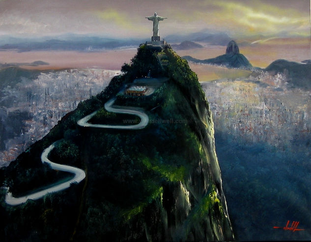 Corcovado com Cristo Redentor no Rio de Janeiro Oil Canvas Landscaping