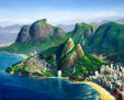 Vista aérea do Morro Dois Irmãos e Pedra da Gavea no Rio de Janeiro