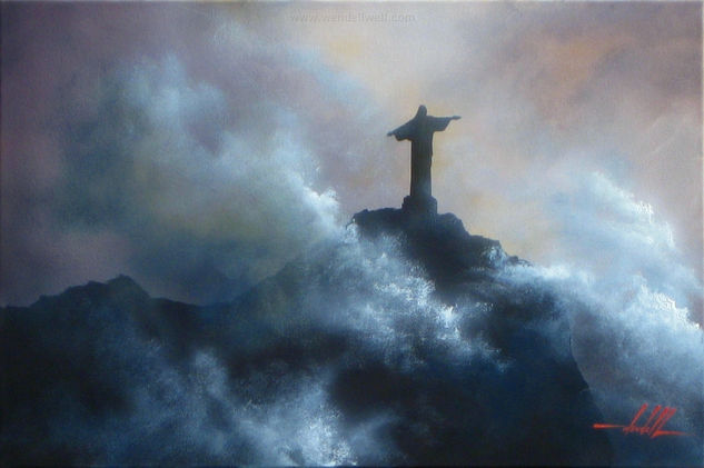 Cristo redentor e Corcovado no Rio de Janeiro Oil Canvas Landscaping