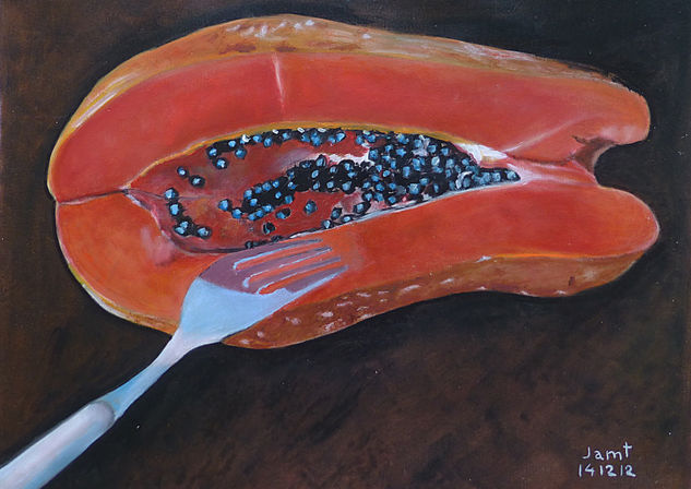 Papaya Oil Canvas Portrait