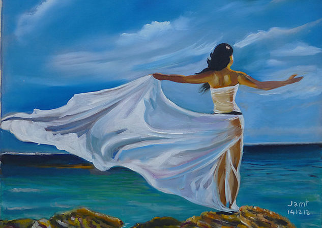 Velo de mujer Oil Canvas Marine Painting