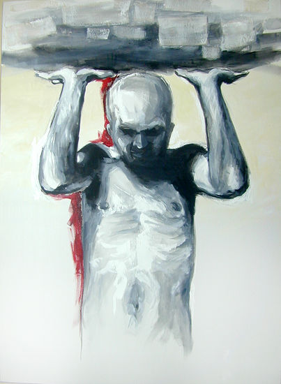 Sin título, de la serie "Camisa de 11 varas" Acrylic Canvas Figure Painting