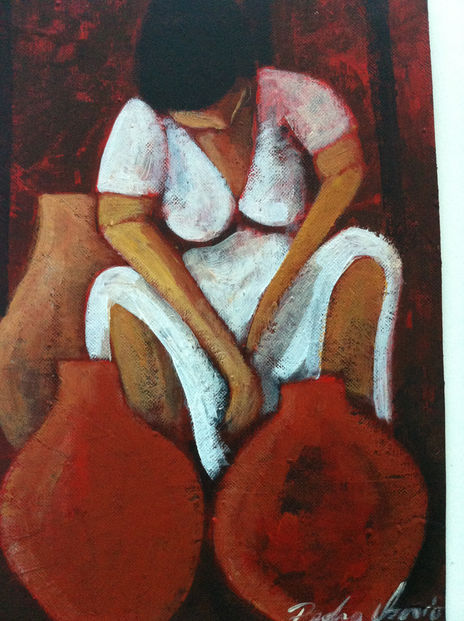 Vendedora en descanso