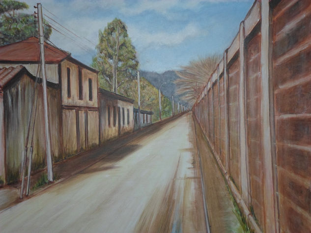 calle blanco, Mirta Godoy, constitución, chile Acrylic Canvas Landscaping