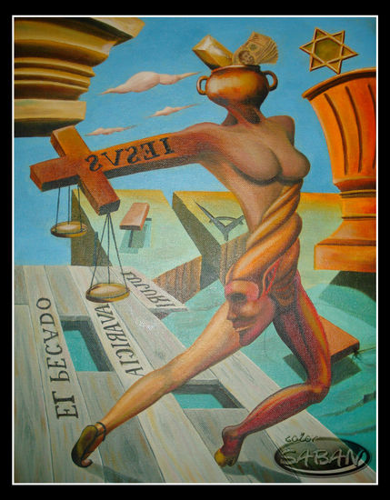 Saban Arte  -  hermanosaban - Saban pinturas - Guatemala  - pre-ju-cios Oil Canvas Figure Painting