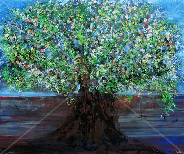 El Arbol del Deseo Acrylic Canvas Landscaping