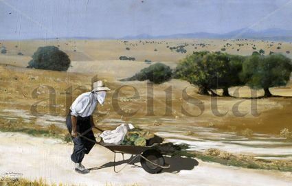 El tío Jacinto Óleo Lienzo Paisaje